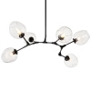 Lampa wisząca molekuły Modern orchid ST-1232-6 black transparent Step nad stół czarna