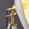 Podłogowa lampa na trójnogu L&-196563 Light& okrągła biała mosiądz