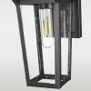 Ścienny kinkiet latarnia Zurich W01609BK Cosmolight szklany IP23 czarny
