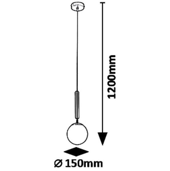 Modernistyczna LAMPA wisząca DIVINA 5352 Rabalux szklana OPRAWA kula ZWIS ball złota biała