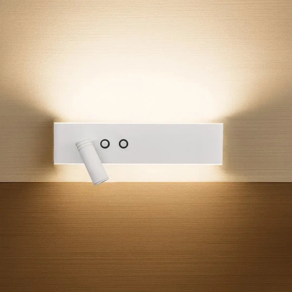 Minimalistyczny kinkiet Resort ML1569 LED 10W+3W 4000K biały