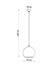 Szklana LAMPA wisząca SL.0249 OPRAWA zwis kula szampańska