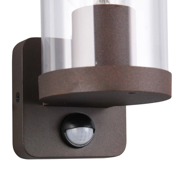 Przyścienna lampa tuba Bonito R21599124 IP44 czujnik brązowy