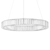 Okrągła lampa wisząca BAUTA LE42915 do sypialni LED 40W srebrna