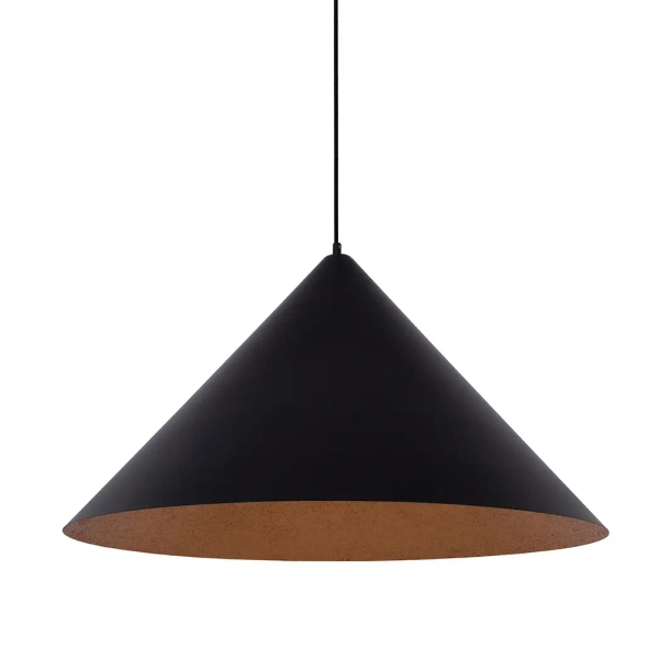 Wisząca lampa do salonu VESUVIO 41042 stożek regulowany czarny miedziany
