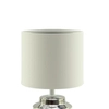 Abażurowa LAMPA stołowa HELENA 03787 Ideus ceramiczna LAMPKA stojąca   biała