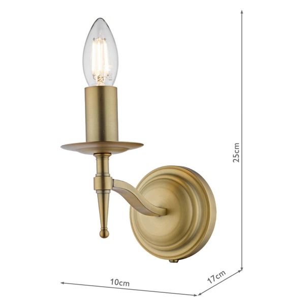 Kinkiet ścienny świecznikowy MAR0745-EH Dar Lighting Marble pałacowy mosiężny