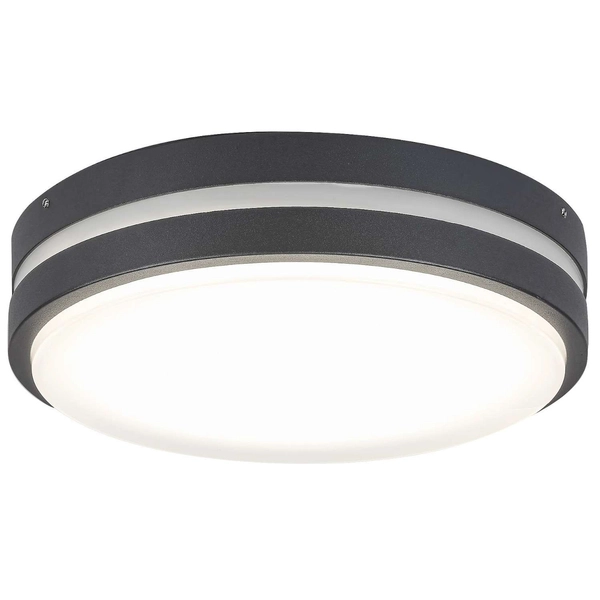 Zewnętrzna LAMPA sufitowa HAMBURG 8847 Rabalux okrągła OPRAWA elewacyjna LED 10W 4000K kinkiet outdoor IP44 grafitowy biały
