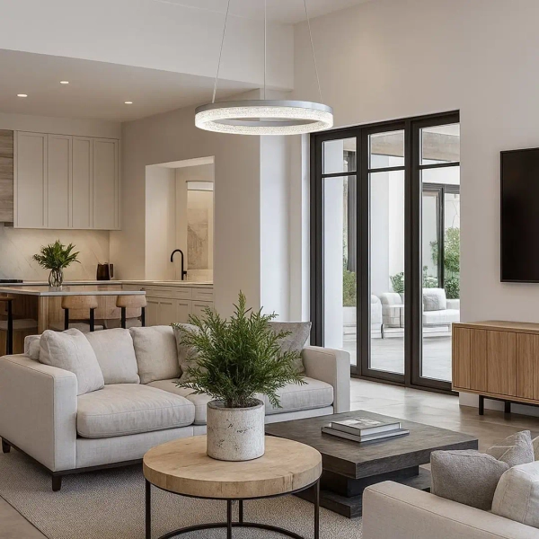 Glamour wiszący żyrandol Gala ML2242 LED 25W 4000K do salonu srebrny