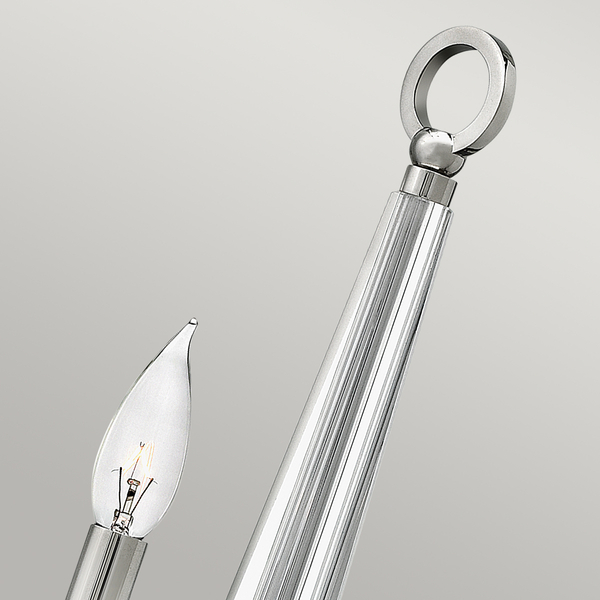 Lampa naścienna świecznik QN-ASCHER1 kryształowa nikiel