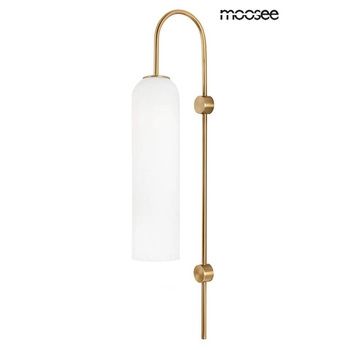 Metalowa lampa ścienna Slack MSE010100341 Moosee szkło biała złota