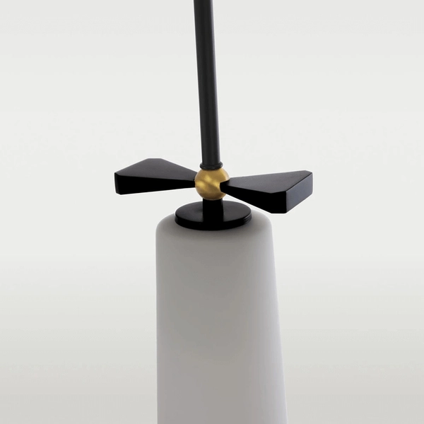 Wisząca lampa tuba Bow P01121BK Cosmolight czarny biały