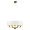 Lampa wisząca Highclere 98933 Endon na łańcuchu biała mosiądz