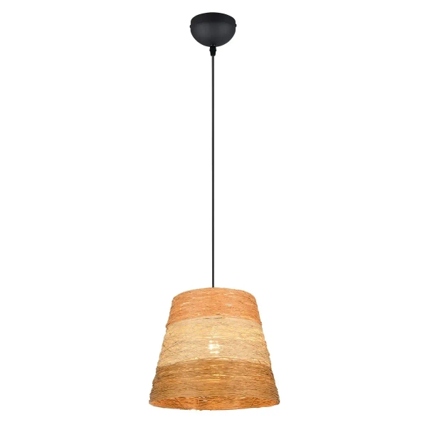 Wisząca lampa ekologiczna JOELINE R31731926 boho czarny brązowy