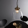Wisząca lampa nad stół Hansen Grand 102926 szklana mosiądz przezroczysta