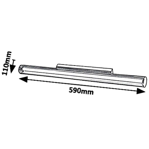 Ścienna LAMPA kinkiet PAULA 6749 Rabalux metalowa OPRAWA tuba LED 12W 4000K okrągła chrom