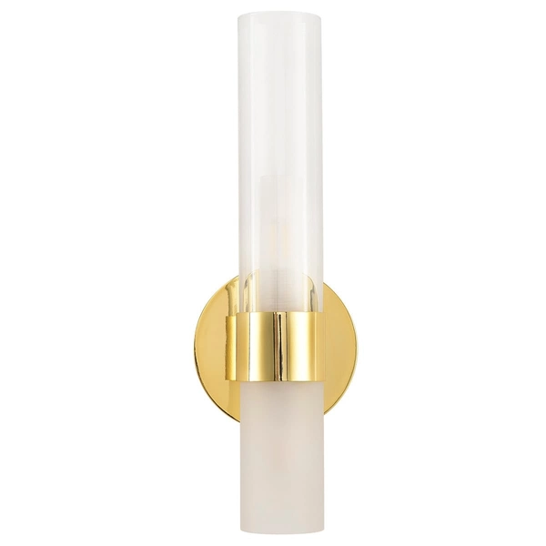 Lampa ścienna tuba Candela DN1505-1 gold Step szklana złota