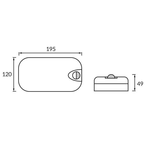 Kinkiet ABEL 4355 LED 15W 3000-6500K IP54 z czujnikiem ruchu czarny biały