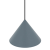 Metalowa lampa stożkowa ZENITH 11491 zwis szary błękit