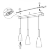 Hygge LAMPA wisząca SOLIN LP-181/3L BK/GD Light Prestige metalowa OPRAWA na listwie ZWIS kaskada czarna złota