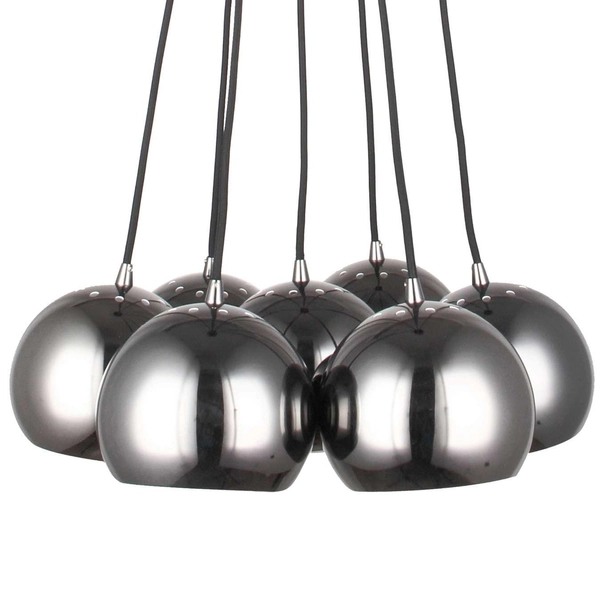 LAMPA wisząca PUNTO LP-22872/7P grafit Light Prestige metalowa OPRAWA zwis kule balls grafitowe