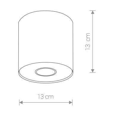 LAMPA sufitowa POINT 6007 Nowodvorski metalowa OPRAWA tuba downlight grafitowa