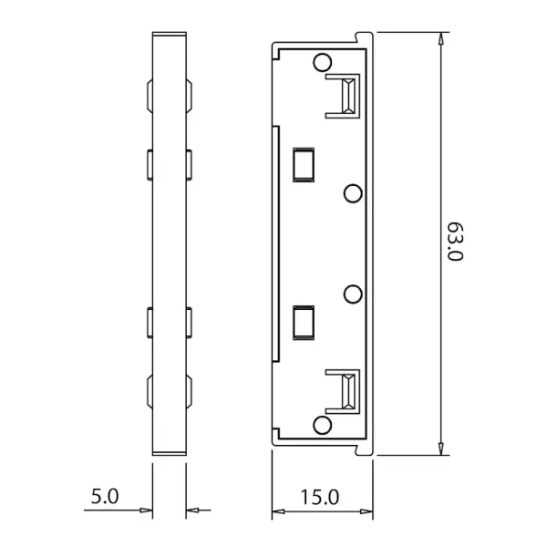 Prosty łącznik szynowy magnetyczny Magnetic Track ML2169 czarny