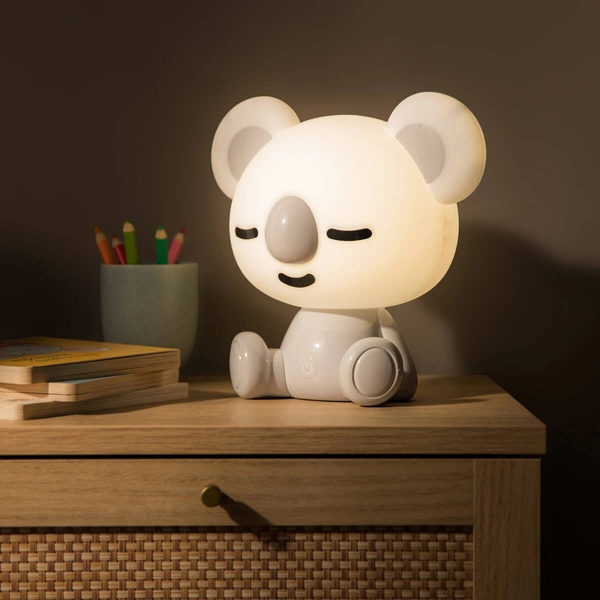 Nocna lampka na komodę Koala KDR-611-GR Zumaline LED 3W 4000K biała szara