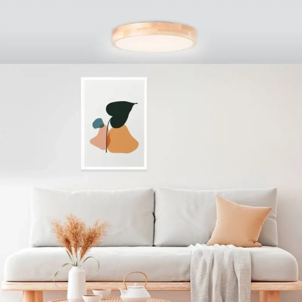 Plafon do salonu Moreen G99636/45 LED 14W 3000-6000K drewniany