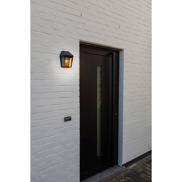 Lampa z czujnikiem na elewację AVONY 6916002330 latarenka IP44 czarna
