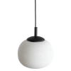 Kulista lampa wisząca VIBE 5824 szklana do sypialni czarny biały