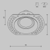 Podtynkowa lampa sufitowa Dot DL042-01-RD-W wpust biały