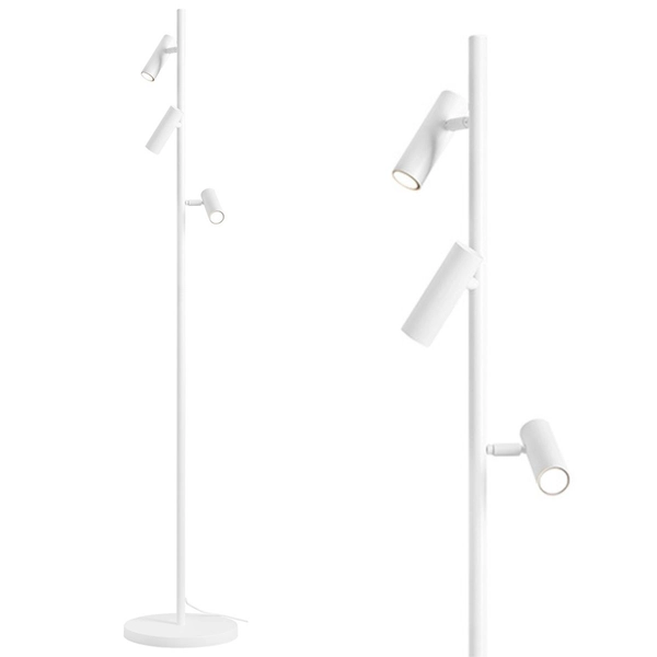 Lampa stojąca podłogowa Trevo 1104A Aldex 3-punktowa tuby białe