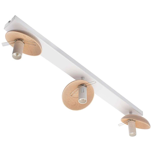 Skandynawska LAMPA sufitowa SFERA WOOD MLP5427 Milagro loftowa OPRAWA plafon szklane kule białe drewno