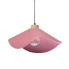 Wisząca lampa loft HATTU 1614519174 kopułowa zwis materiałowy różowy