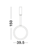 Nowoczesna lampa pionowy ring Autlan LE42771 LED 25W 3000K czarny