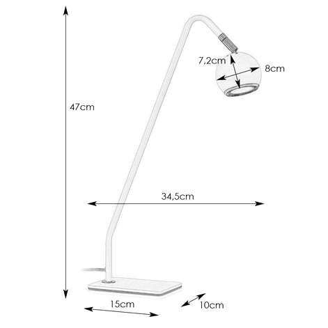 Stojąca LAMPKA biurkowa COCO 107340 Markslojd metalowa LAMPA stołowa regulowana kula ball czarna