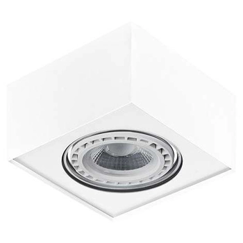 Sufitowa LAMPA downlight Paulo GM4107 WH metalowa OPRAWA kostka plafon stropowy kwadratowy biały