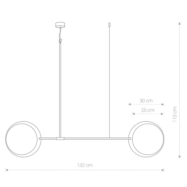 Skandynawska lampa wisząca Minimal 9375 drewniane koła do kuchni