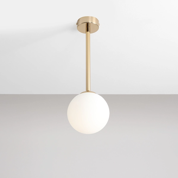 Złota lampa sufitowa Pinne 1080PL_G30_S Aldex loftowa kula szklana pokojowa