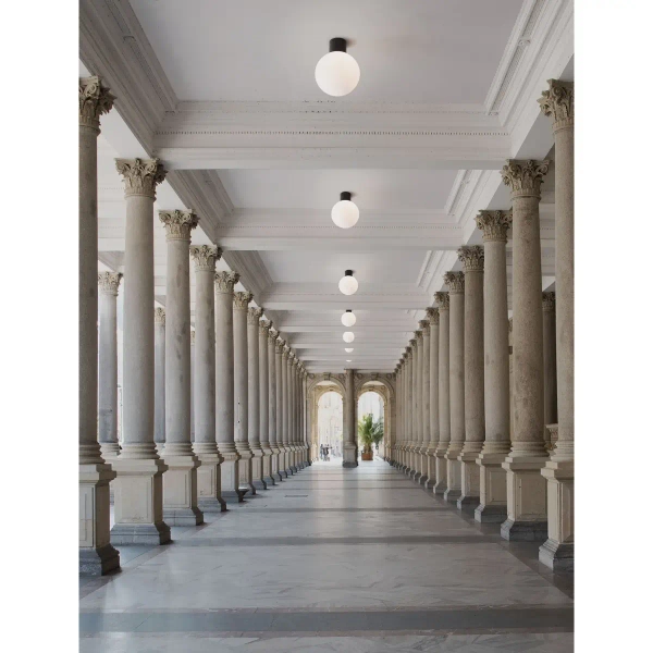 Lampa sufitowa kulista BAZORIA LE75257 na taras IP54 antracyt