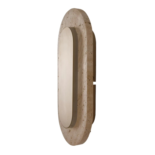 Naścienna lampa TRAVERTINO złota W0478 1xLED 10W 3000K IP44 trawertyn