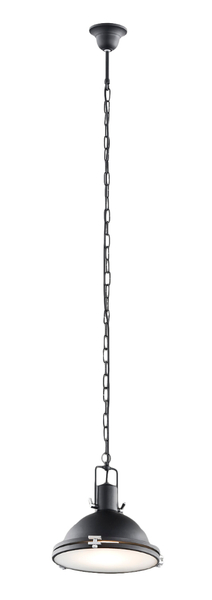 Industrialna LAMPA wisząca NAUTILIUS M 10268106 Kaspa okrągła OPRAWA na łańcuchu ZWIS metalowy czarny