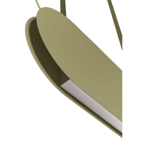 Owalna lampa wisząca Malumi MLA61414P2 LED 24W 3000K oliwkowa
