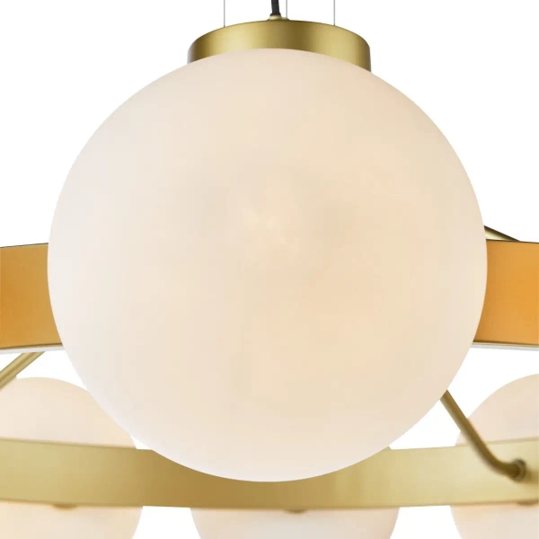 Molekułowa wisząca lampa Tauri TAU1235 ring kule złote białe