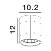 Cementowa sufitowa lampa TRAVONO LE75179 LED 10W 3000K IP65 szary