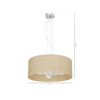 Wisząca lampa salonowa Marshall nad stół ratan biała