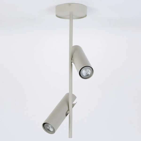 Plafon do sypialni Leda 2 41148 z regulacją tubki szare beżowe