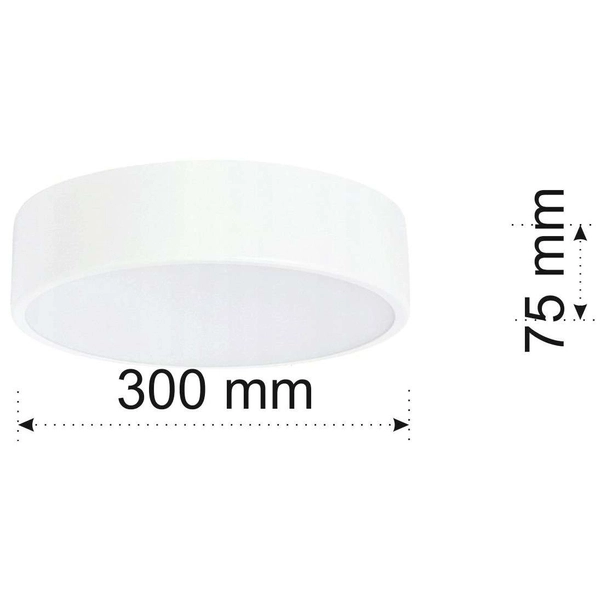 Plafon metalowy Cleo 137623620682 TEAM LED 24W 3000K okrągła lampa sufitowa biała
