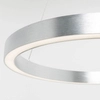 LAMPA wisząca CARLO PL200910-400-SL Zumaline loftowa OPRAWA metalowy zwis 30W 4000K pierścień srebrny